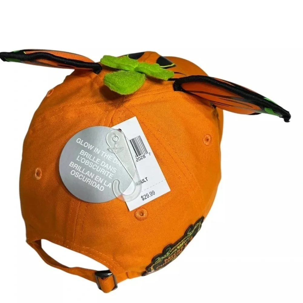 Adult Disney Mickey 2024 Pumpkin Glow-In-The-Dark Baseball Hat - NWT